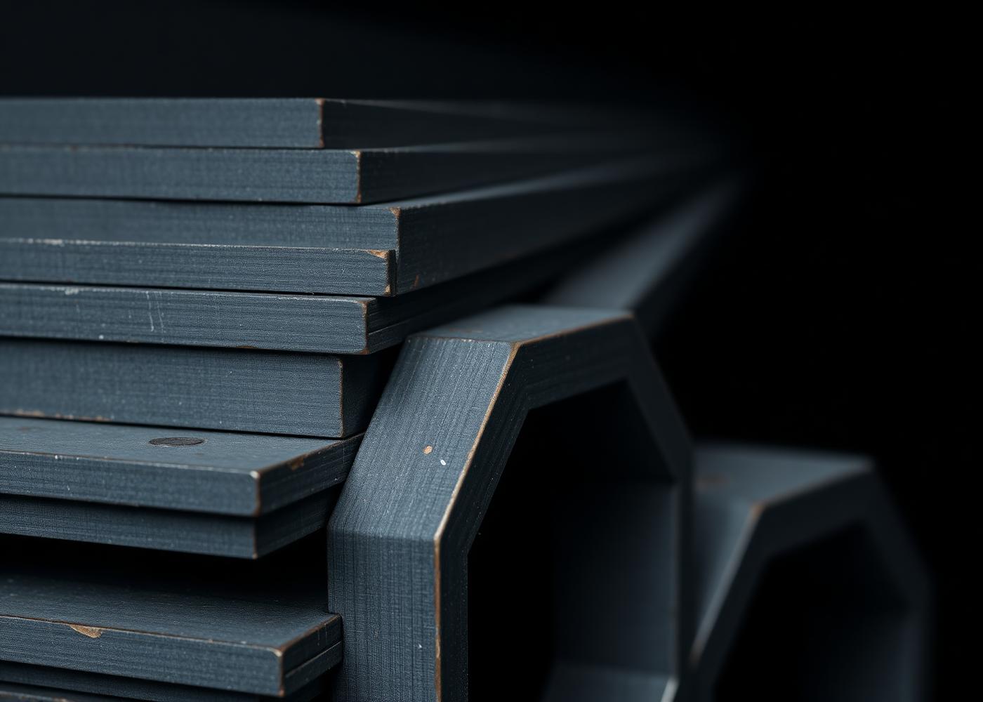 Stacked steel plate and section edges